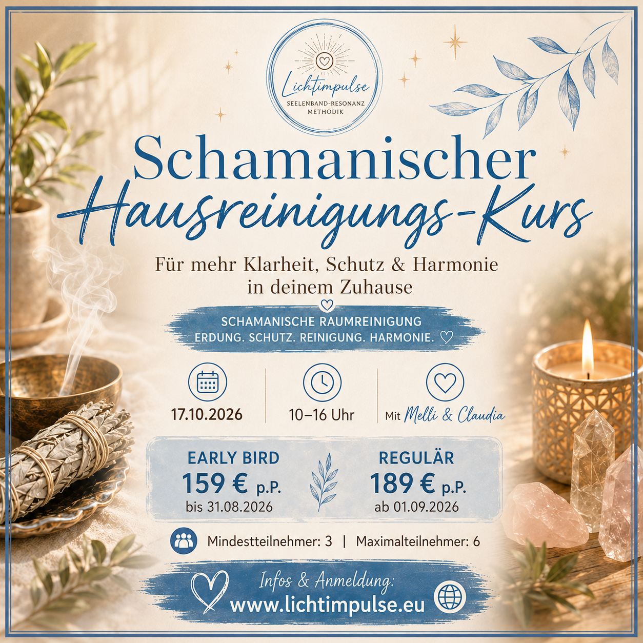 Schamanischer Hausreinigungs- Kurs 17.10.2026